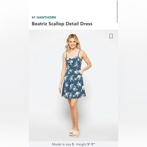 Beatriz scallop detail dress